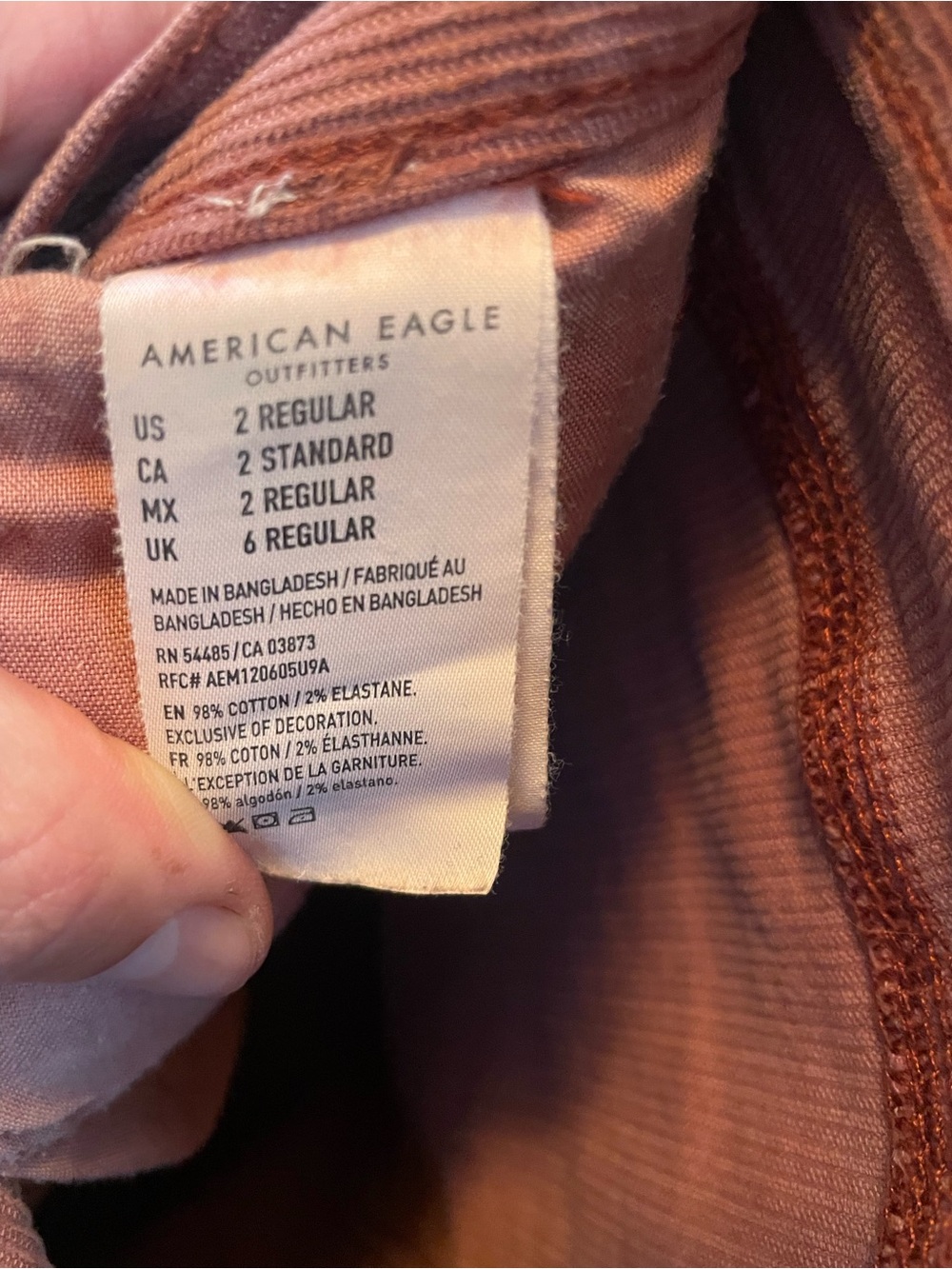 American Eagle Outfitters High Rise Mom Jean Corduroys - Picture 6 of 6